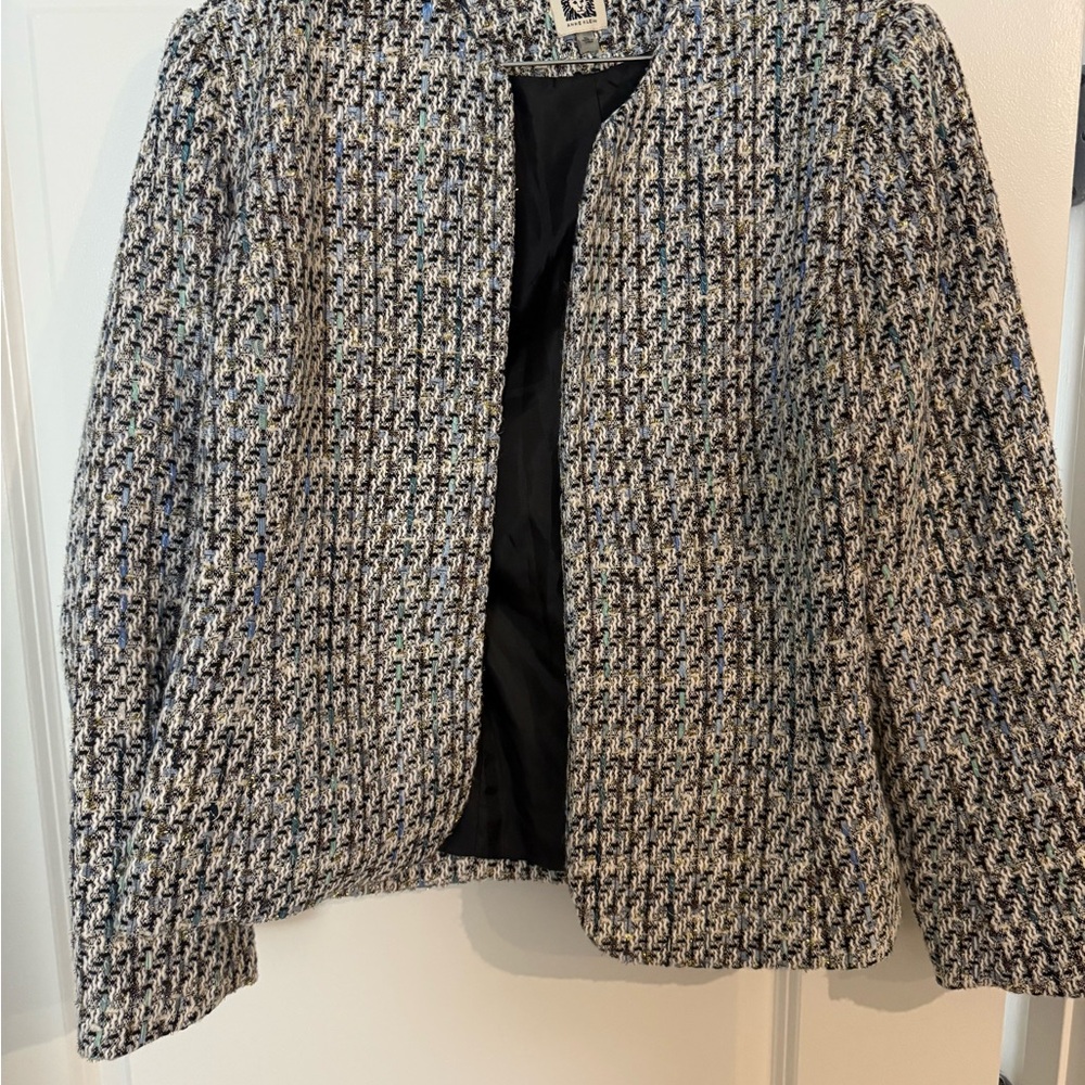 Anne Klein Black and White Tweed Blazer